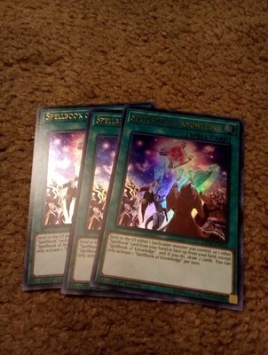 Yu-Gi-Oh! 3x Spellbook of Knowledge MP18-EN076 1st Edition Ultra Rare -image