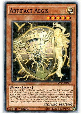 Artifact Aegis - MP15-EN009 - Common - 1st Edition - Heavily Played-image