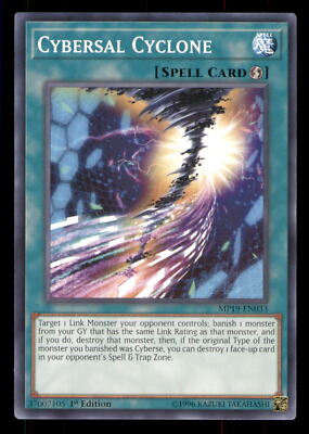 Yugioh Cybersal Cyclone #MP19-EN033 2019 Gold Sarcophagus Tin Mega Pack LP-image