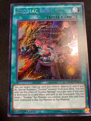 Zoodiac Barrage MP17-EN212 - 1st Edition - MISPRINT - Secret Rare-image