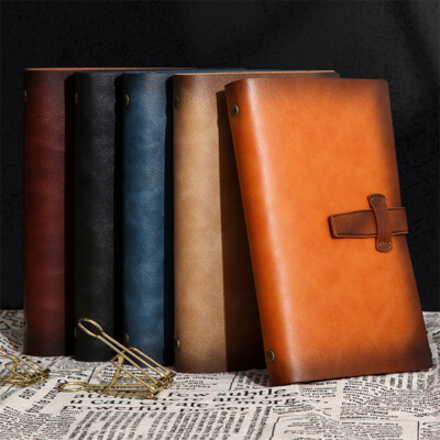 Refillable PU Leather Vintage Journal Notebook Lined Paper Writing Diary 200Page-image