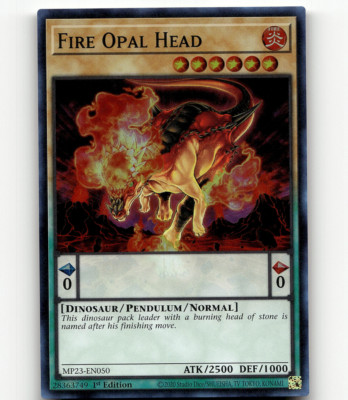 Yugioh Fire Opal Head 25th Anniv. Tin: Dueling Heroes Mega Pack-image