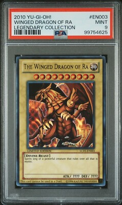2010 Yugioh Legendary Collection EN003 The Winged Dragon Of RA PSA 9 Mint-image