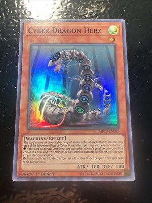 Cyber Dragon Herz MP19-EN086 2019 Gold Sarcophagus Tin Mega Pack 1st Edition-image