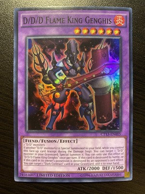 D/D/D/ Flame King Genghis CT13-EN005 - Limited Edition - Super Rare - Near Mint!-image