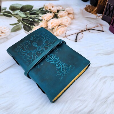 Mother of Earth Embossed Leather Journal Leather Dairy Sketchbook Dream Journal.-image
