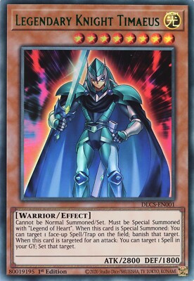 YuGiOh Legendary Knight Timaeus DLCS-EN001 Ultra Rare (Green) 1st Edition-image