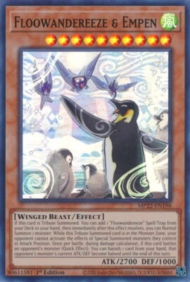 1x Floowandereeze & Empen - 1st E NM Eng YuGiOh - 2022 Mega Tin - Pharoah's Gods-image
