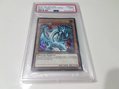 Blue Eyes White Dragon Secret Rare #CT14-EN002 - Yu-Gi-Oh! Mega Tins 2017 PSA 9-image