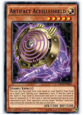 Artifact Achilleshield - MP15-EN010 - Common - 1st Edition - Moderately Played-image