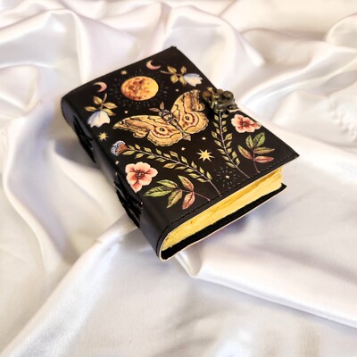 Butterfly & Nature Leather Journal wedding gift Notebook Dairy Personalized gift-image