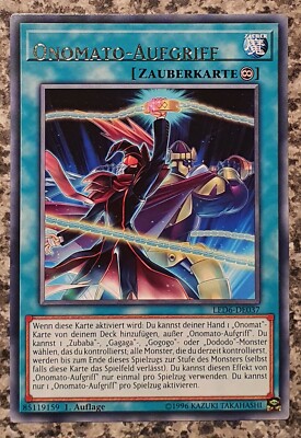 Yugioh Misprint Onomato Pickup LED6-EN037 Rare 1st Edition NM-image