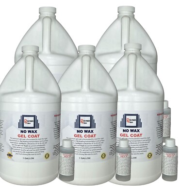 Polymer World White Gelcoat NO WAX  5 Gallon, Boats, Cars, RV, Fiberglass ,Tubs-image