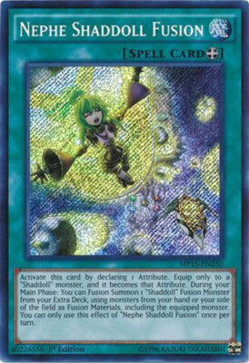 Yu-Gi-Oh Card - MP15-EN230 - NEPHE SHADDOLL FUSION (secret rare holo) - NM/Mint-image