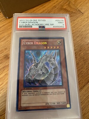 PSA 9 Cyber Dragon Yu-Gi-Oh! TCG Legendary Collection 2 LCGX-EN176 1st Ed Secret-image