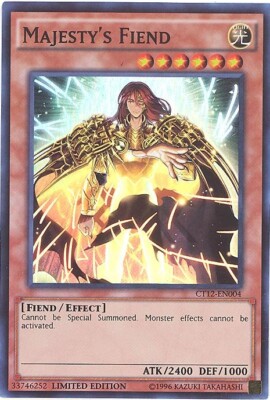 Yu-Gi-Oh Card - CT12-EN004 - MAJESTY'S FIEND (super rare holo) - NM-image
