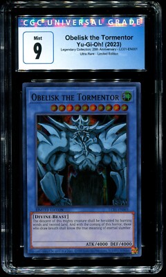 CGC 9 Obelisk The Tormentor 25th Anniversary 2023 Yu-Gi-Oh! LC01-EN001-image