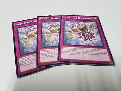 3x Yu-Gi-Oh 2015 Mega-Tin Mega Pack  #MP15-EN117 Yang Zing Unleashed-image