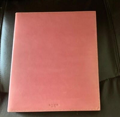 Kate Spade leather bound vintage scrapbook/notebook new in box PINK-image