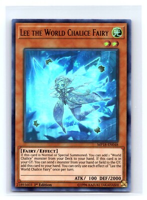 Yugioh 2018 Mega-Tins Mega #MP18-EN048 Lee the World Chalice Fairy Ultra Rare-image