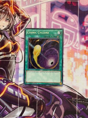 YuGiOh! TCG Cosmic Cyclone MP17-EN105 2017 Mega-Tins 1st Ed Secret LP-image