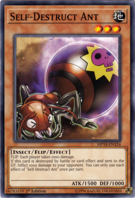Self-Destruct Ant - MP18-EN124 - Common - 1st Edition NM YuGiOh!  2018 Mega-Tin -image