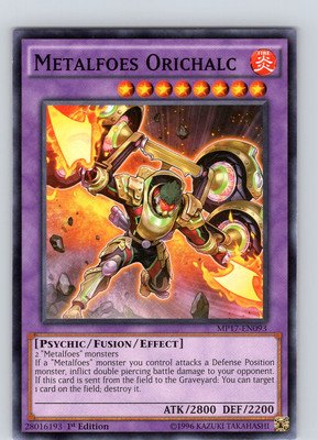 Yu-Gi-Oh TCG Metalfoes Orichalc MP17-EN093 1st Edition Common Card NM-image