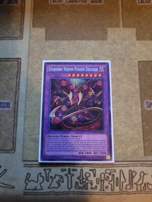 YUGIOH STARVING VENOM FUSION DRAGON MP17-EN147 SECRET 1ST ED NM-image
