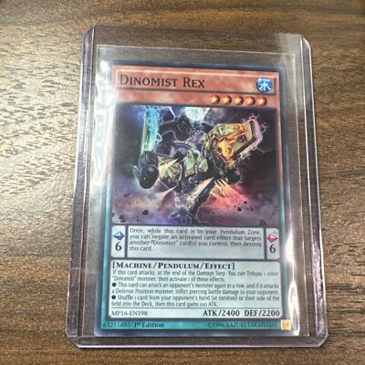 Yu-Gi-Oh! Dinomist Rex MP16-EN198 1st Edition Super Rare NM-image