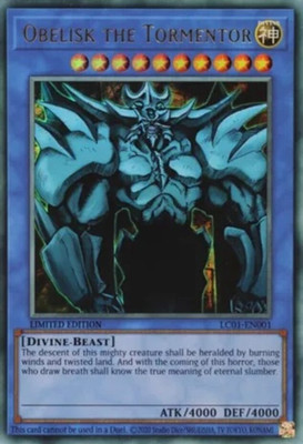 Near Mint x 1 Obelisk the Tormentor - LC01-EN001 - Ultra Rare - Limited Edition -image