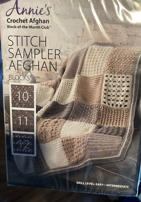 NEW Annie’s Crochet Afghan Stitch Sampler Blocks 10 11 12 DVD  SEALED CAB048-image