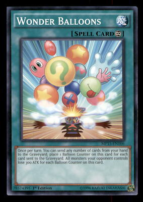 Yugioh Wonder Balloons #MP15-EN166 2015 Mega-Tins Mega Pack LP-image