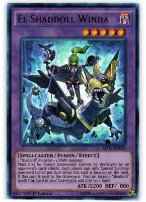 Yugioh! HP El Shaddoll Winda - MP15-EN093 - Ultra Rare - 1st Edition Heavily Pla-image