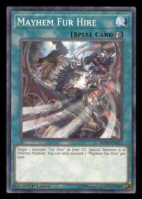 Yugioh Mayhem Fur Hire #MP19-EN255 2019 Gold Sarcophagus Tin Mega Pack LP-image