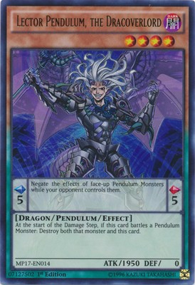 Lector Pendulum, the Dracoverlord - MP17-EN014 - Ultra Rare - 1st Edition Near M-image