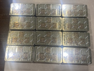 * 2022 MEGA TIN CASE * TIN OF THE PHARAOH'S GODS FACTORY SEALED 12 TINS YUGIOH!-image