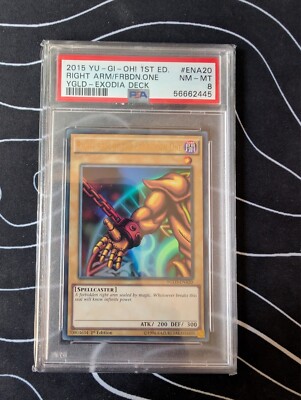 PSA 8 1st ed Right Arm of the Forbidden One ultra rare YGLD-ENA20 Yugioh-image