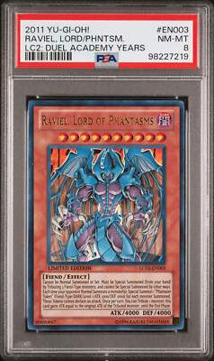 2011 YU GI OH! LOT of 3 PSA sequentially graded Lord cards: Raviel, Hamon, Uria-image
