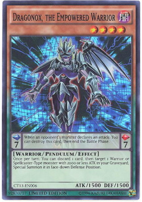 Yu-Gi-Oh Card - CT13-EN006 - DRAGONOX, THE EMPOWERED WARRIOR (super rare holo)-image