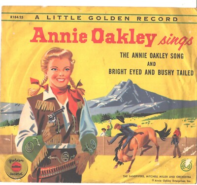 ANNIE OAKLEY--CHILDREN'S PICTURE SLEEVE + 45--(ANNIE OAKLEY SONG)--PS--PIC--SLV-image