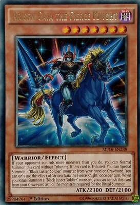 MP16-EN238 ARISEN GAIA THE FIERCE KNIGHT RARE 1ST EDITION YuGiOh CARD-image