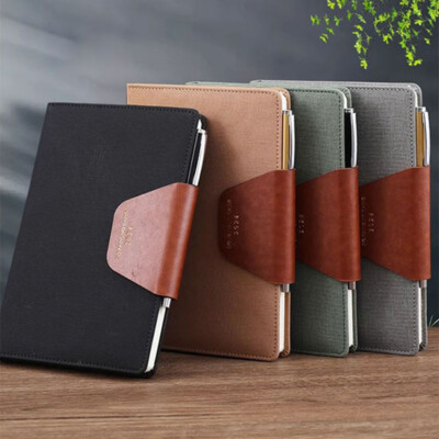 Hard PU Leather Cover Journal A5 Notebook Lined Paper Writing Diary 240 Pages-image
