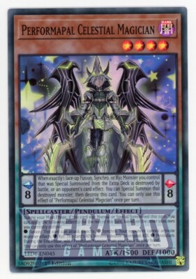 Yugioh Performapal Celestial Magician LED6-EN045 Super Rare 1st Edition NM/LP-image