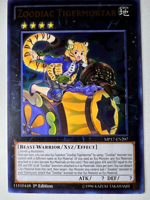 Yu-Gi-Oh! TCG Zoodiac Tigermortar 2017 Mega-Tin Mega Pack MP17-EN207 1st Edition-image