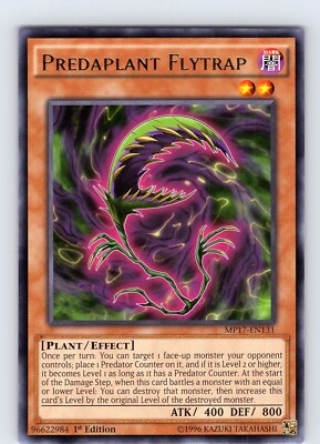 Yu-Gi-Oh TCG Predaplant Flytrap MP17-EN131 1st Edition Regular Rare Card NM-image
