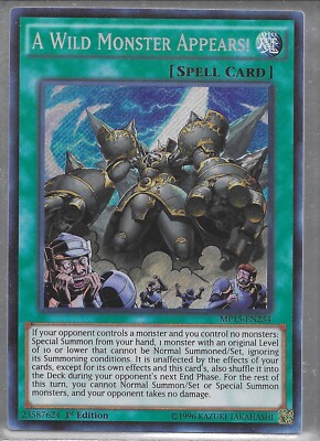 2015 Yu-Gi-Oh Mega Tin 1st Edition A Wild Monster Appears Secret Rare MP15-EN234-image