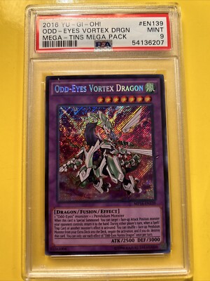 YuGiOh ODD-EYES VORTEX DRAGON #MP16-EN139🔥PSA 9🔥UNLIMITED ED-2016 SECRET RARE-image