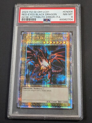 PSA 8 - Red-Eyes Black Dragon Quarter Century 25th Anniversary LC01-EN006-image