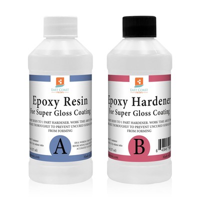 EPOXY RESIN CRYSTAL CLEAR 16 Oz Kit. FOR SUPER GLOSS COATING & TABLETOPS-image