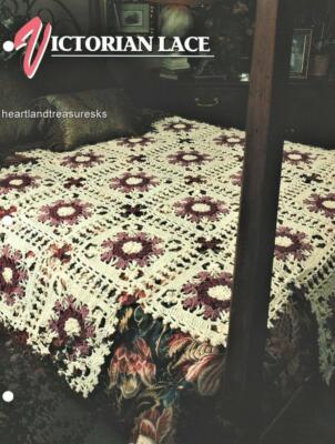 Victorian Lace   Annie's Attic Crochet Afghan Pattern Leaflet-image